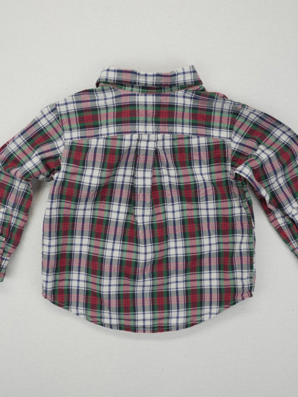 Polo Ralph Lauren Baby Button Shirt Classic Plaid Long‎ Sleeve Multi Red 18M - Picture 6 of 6